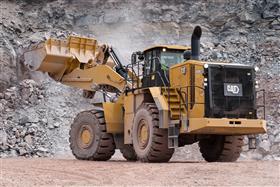 Locust Ridge Quarry & Asphalt: A Caterpillar 988K works the pit floor.