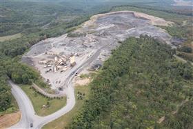 Pottsville Quarry & Asphalt: Overhead shot the of entire quarry and asphalt plant.