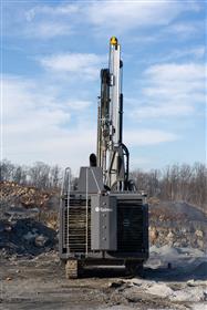 Drilling Division: An Epiroc D60 works at Silver Hill Quarry. 