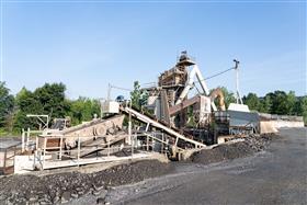 Warren Asphalt: A ground level shot of the Warren Asphalt plant.