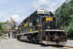 Birdsboro Quarry: One of two EMD SD40-2's in operation at Birdsboro Quarry.