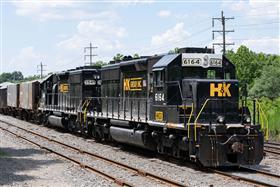 Birdsboro Quarry: Birdsboro Quarry's SD40-2's on the interchange track in Birdsboro, PA.