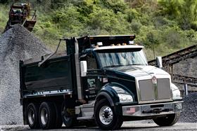Naceville Quarry: A Blooming Glen Contractors dump truck leaves the quarry loaded with aggregate.