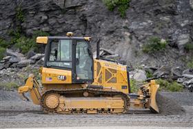 Lehigh Valley Division: A Caterpillar D3 grades aggregate out for a roadway expansion.