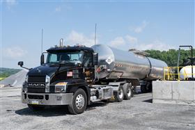 Easton Asphalt: A asphalt tanker at Easton Asphalt.