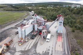 Dunmore Asphalt: An above shot of the asphalt plant.