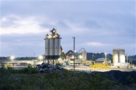 Easton Asphalt: The Easton Asphalt plant at sunrise.