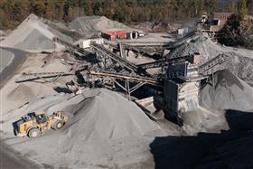 Hawley Quarry: Hawley Quarry's crushing plant.