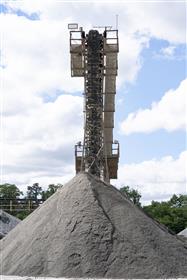 Dagsboro Stone Depot: A conveyor feeds material to a stockpile at Dagsboro Stone Depot.