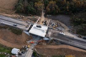 Structures Division: The Structures Division completes final pieces of work on the Huckleberry Road Bridge before the reopening of I476. 