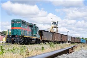 Dagsboro Stone Depot: The Dagsboro Stone Depot unloading crew spots railcars over the unloading hopper.