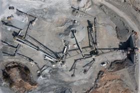 Penn/MD Quarry: An overhead view of the crushing plant at Penn/MD Quarry.