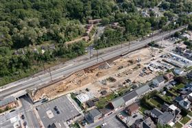 Structures Division: A Structures Division crew works along side the Amtrak main line in Coatesville, PA.