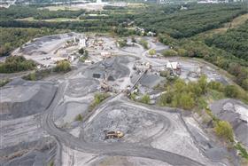 Wilkes-Barre Materials: A birds eye view of Wilkes-Barre Materials crushing plant and asphalt plant.
